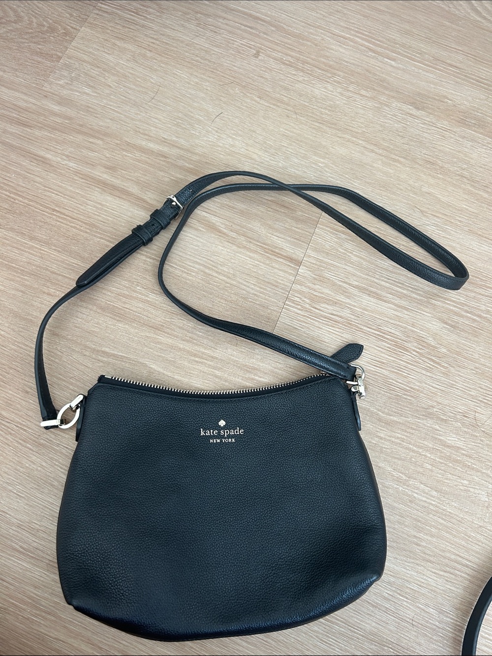 kate spade Black Pebbled Leather Crossbody Bag